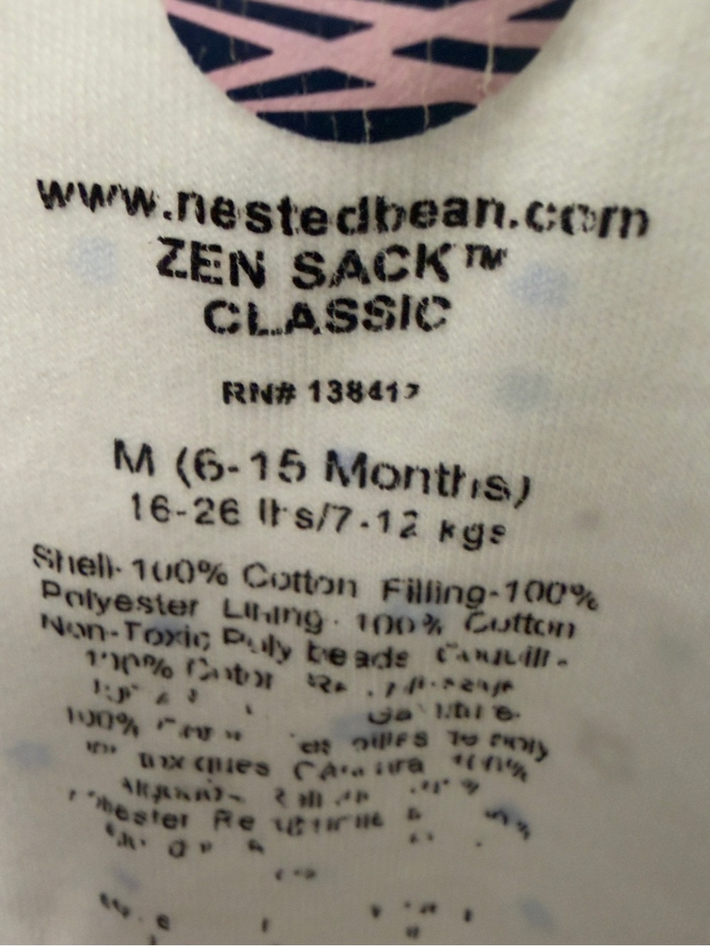 Nested Bean Zen Sack Classic Baby Sleep Sack Blue Stars Medium 6-15M - Picture 10 of 10